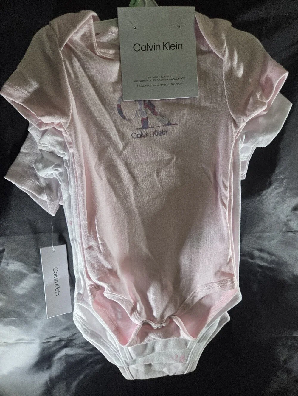Calvin Klein 4-Pack Baby Girls' Pink Logo One-Piece Bodysuits